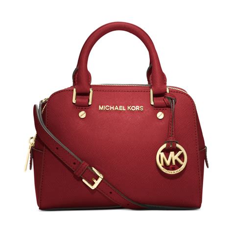 michael kors mini red bag|Michael Kors small satchel bags.